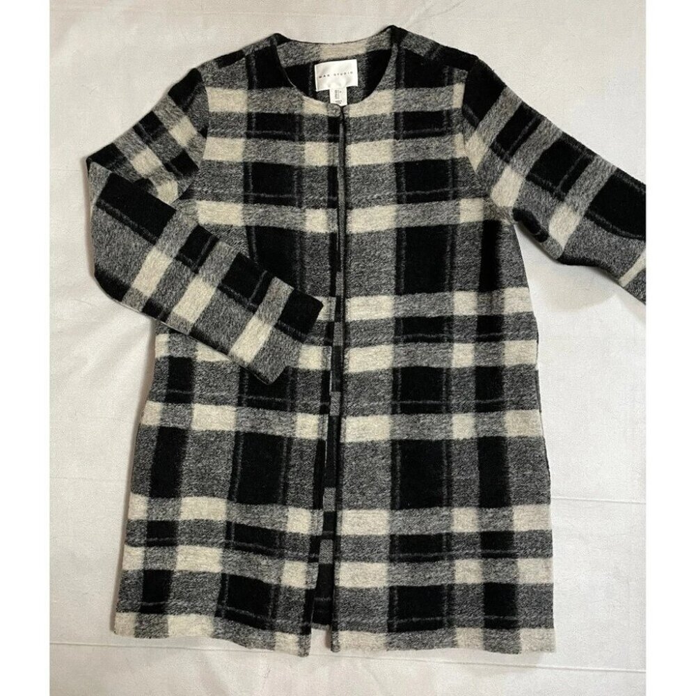 Max Studio Wool Plaid Jacket
